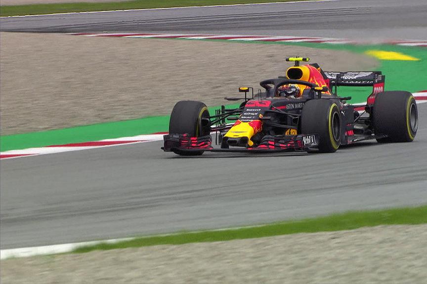 Red Bull Formel 1 Wagen auf der Rennstrecke