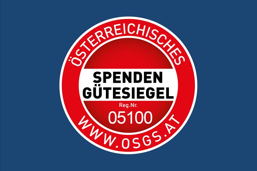 zu sehen ist das rote Österreichisches Spenden Gütesiegel Logo